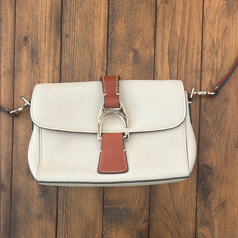 Dooney & Bourke kyra white pebble grain Crossbody Bag